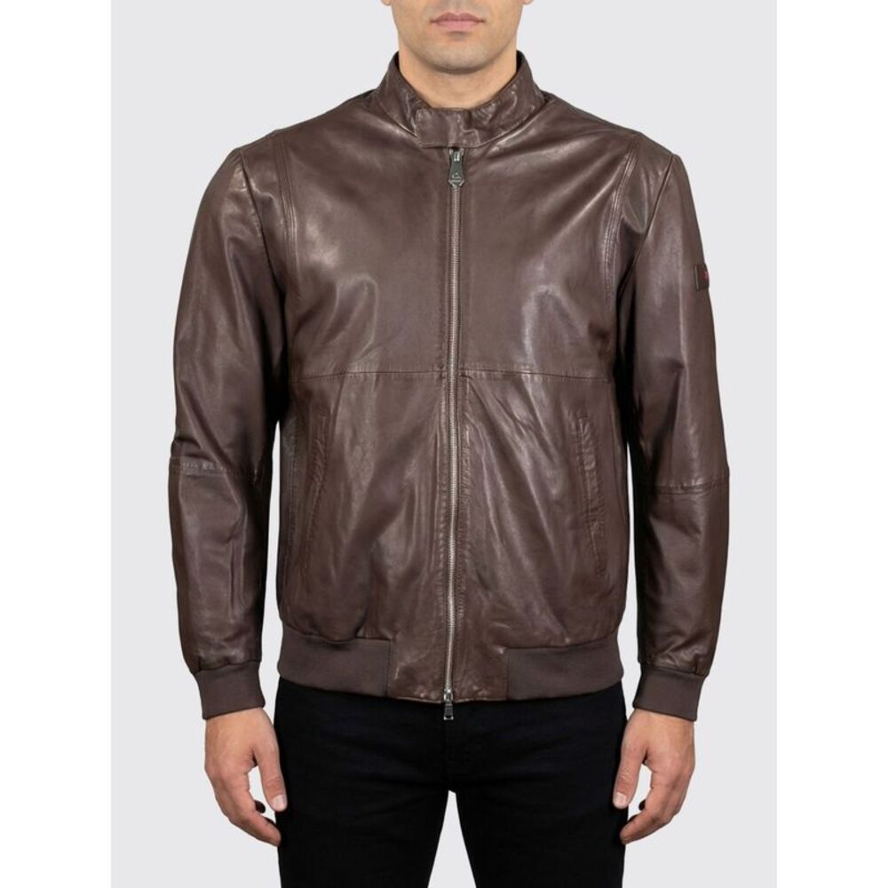 Peuterey Men Leather Bomber Peuterey